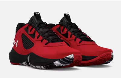 Under Armour Men's Lockdown 6 Red Black Basketball Shoes NEW W/Box Stephen Curry