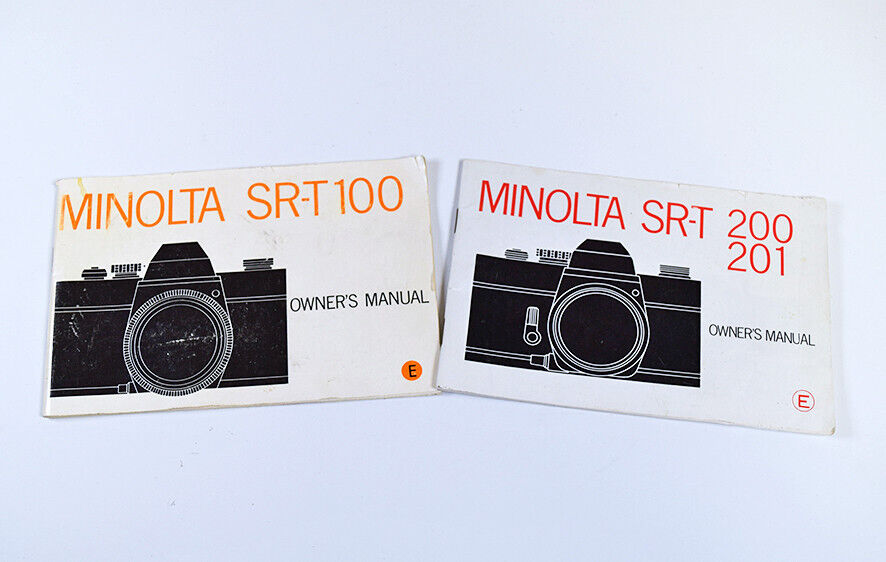 Minolta SRT-100 SRT-200 201 Manuals Instructions Guides for 35...