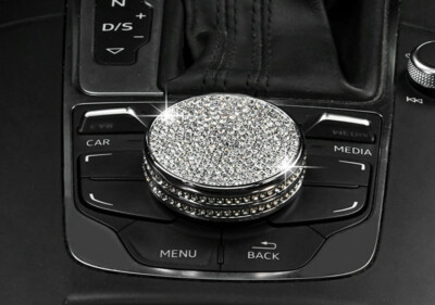 Center Console Multimedia Knob Bling Diamond Decal Sticker Fit FOR Audi A3 Q2 S3