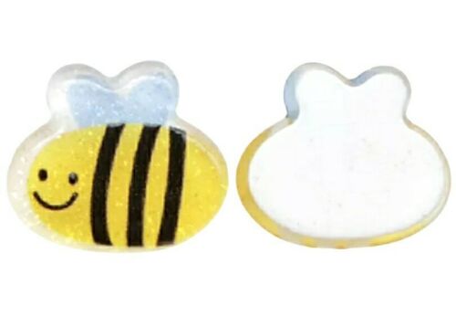6PC Bumble Bee Flatback Embellishment Hair Bows Crafts Gift Wrap Cupcake Toppers