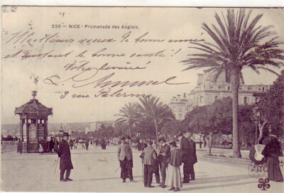 CPA 06 ALPES MARITIMES NICE Promenade des Anglais Kiosques GRAND HOTEL 1903