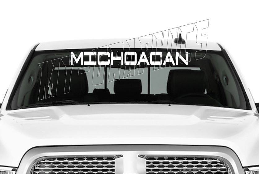 MICHOACAN WHITE VINYL DECAL FOR WINDOW CAR / TRUCK 36" X 4". eBay