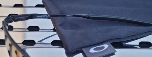 Pre-owned Oakley Savitar 6047-0458 Sunglasses Satn Black Ti/ Prizm Rose Gold Polarized