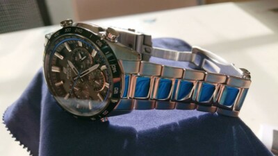 Pre-owned Casio Edifice Radio Solar Eqw-t650db-1ajf Men\\\'s Watch Silver Japan Import
