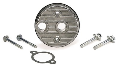 Filter Adapter Natural Cast Aluminum Bypass For Chevy V8