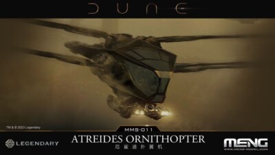 MENG MODELS Dune Movie: Atreides Ornithopter 7''wingspan, 4''long Kit MGMMMS11