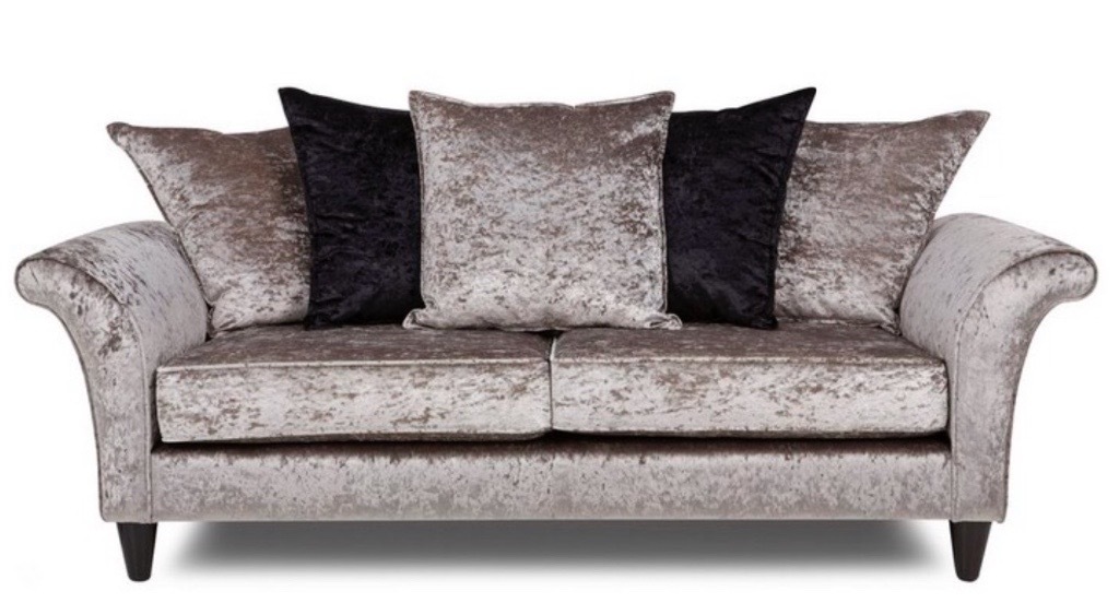 Etoile 3 Seater Pillow Back Sofa crushed velvet from dfs in Havant