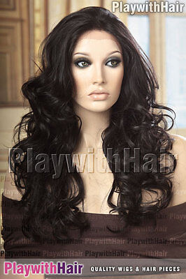 LACE FRONT Tousled Sexy Heat Friendly Wig Brown Black