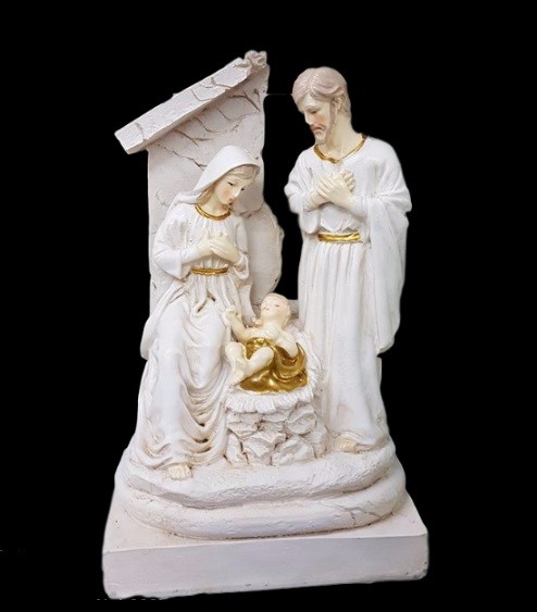 Decorazione Ornamentale Resina Nativita' Mezzo Tetto Decoro Natale Addobbo dfh