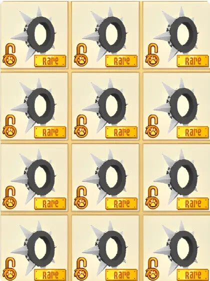 Animal Jam Classic AJ Black Long Spiked Collar Solid (Read