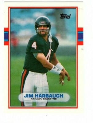 1989 TOPPS TRADED #91T JIM HARBAUGH ROOKIE CARD RC Chicago Bears 