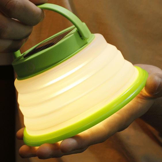 LED Camping Lantern Solar Powered Tent Light Collapsible USB