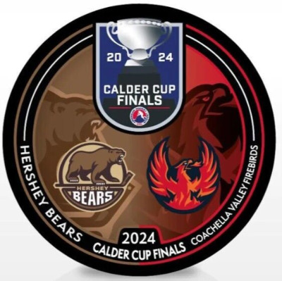 2024 AHL Calder Cup Finals Dueling Puck Hershey Bears Coachella Valley Firebirds