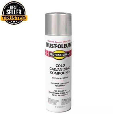 7585838 Professional Cold Galvanizing Compound Spray Paint, 20 oz, Gray, NEW
