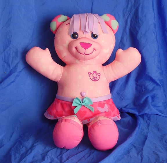 The Original Doodle Bear Pink w/ Light Blue the Bear you can