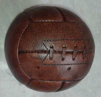 WC 1950, Vintage Style GENUINE LEATHER Soccer ball, 12 Panels, SIZE 2.