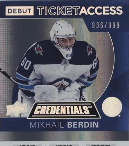 2021-22 Upper Deck Credentials - Mikhail Berdin #108