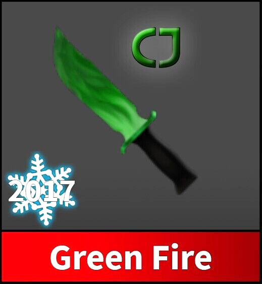 Roblox Murder Mystery 2 MM2 2017 Green Fire Knife | eBay