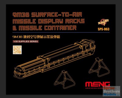 MNGSPS063 1:35 Meng Russian 9M38 Surface-To-Air Missile Display Racks & Missile