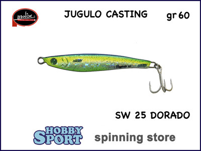 MOLIX JUGULO CASTING 60 GR  COL SW25 DORADO  ORIGINALE SPINNING MARE