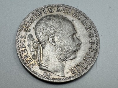 alte 1 FORINT 900er SILBER MÜNZE ÖSTERREICH UNGARN KuK von 1892 Franz Joseph I.