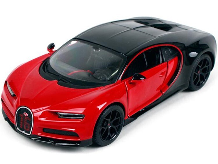 Maisto Bugatti Chiron Sport 1:18 Diecast Model Car Black Red