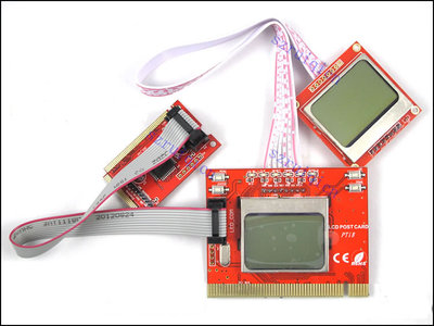 Dual Screen LCD Mini PCI-E PCI LPC Diagnostic Analyzer Test Debug Post Card