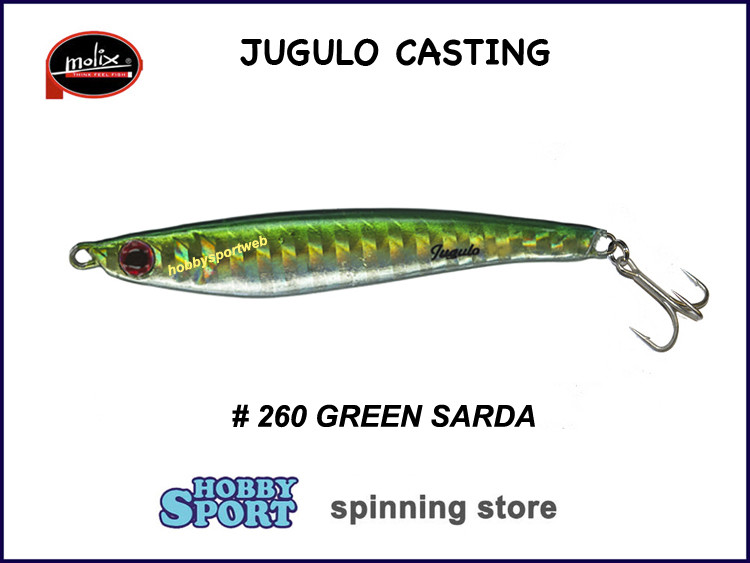 MOLIX JUGULO CASTING 60 GR COL. 260 GREEN SARDA  ORIGINALE SPINNING MARE
