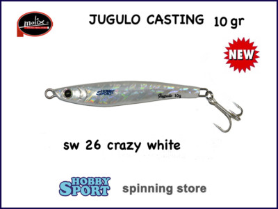 MOLIX  JUGULO CASTING 10 GR  COLORE SW 26 CRAZY WHITE SPINNING MARE