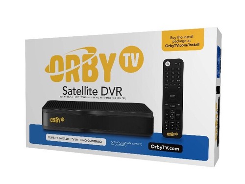 Orby TV Satellite Receiver DVR Box KSTB2047 Black No Contract Remote - New