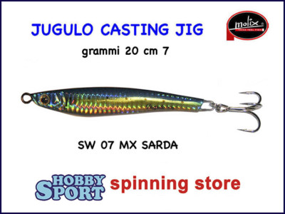 MOLIX  JUGULO CASTING 20 GR COL. SW 07 MX SARDA MOLIX ORIGINALE SPINNING MARE