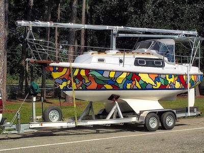 Westerly 23 Pageant MkII saiilboat with custom aluminum trailer