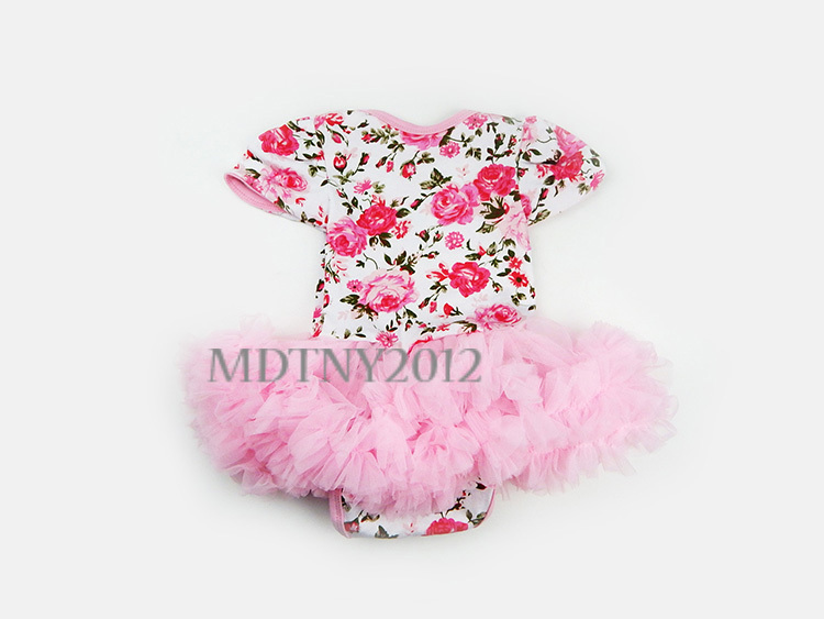 3PCS Newborn Baby Girl Outfits Clothes Romper tutu Dress Jumpsuit