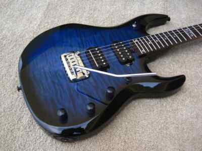 Flame Maple Top Electric Guitar Lake Blue Double Locking Tremolo Bridge