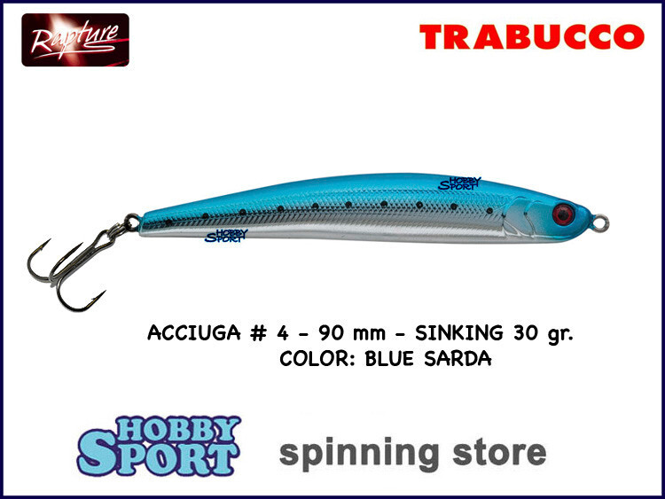 ACCIUGA 90 LIPLESS B  BLUE SILVER RAPTURE 30 GR SINKING METAL JIG SPINNING