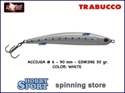 ACCIUGA 90 LIPLESS col ISH SILVER RAPTURE  30 GR SINKING METAL JIG SPINNING MARE