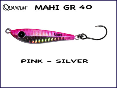 MAHI 40 GR COL RED SILVER (PINK SILVER) METALLIC  QUANTUM JIG PER SHORE SPIN