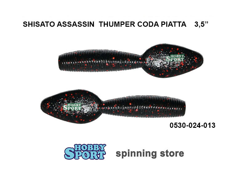 SHISATO ASSASSIN THUMPER DARK PUMPKIN + RED FLAKE 0530024013 SILICONICO BASS