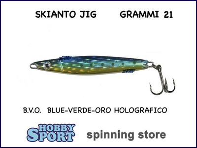 SKIANTO METAL JIG CASTING 21 GR COL. BVO - BLU VERDE ORO SPINNING MARE