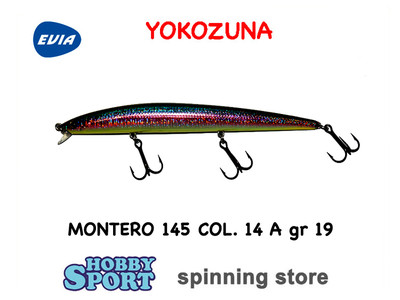 MINNOW YOKOZUNA MONTERO  20 GR COL 14A  SUSPENDING 145mm