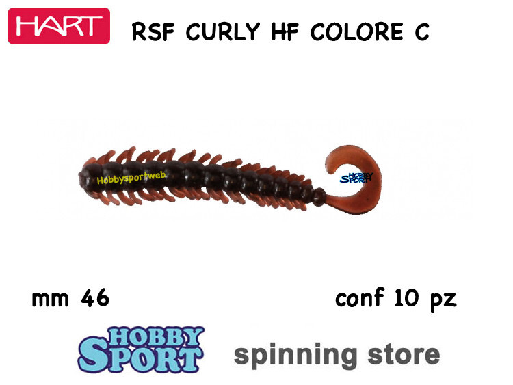 HART CURLY HF  COLOR C PRUGNA IHCH46C SILICONICO 46 mm ROCK FISHING SPINNING