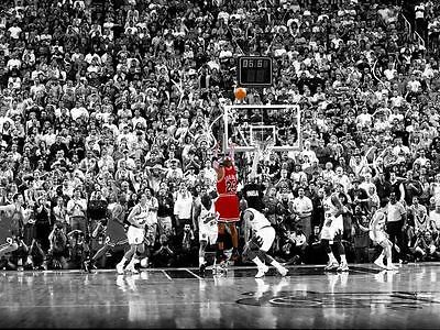 BASKETBALL MICHAEL JORDAN THE LAST SHOT NBA POSTER PRINT ART