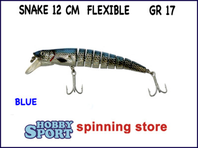 MINNOW SNAKE FLEX SNODATA  col BLUE 17 GR 12 CM PTEL58SNAKE  TEMPEST SPINNING