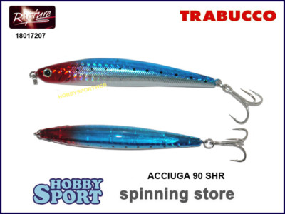 ACCIUGA 90 LIPLESS SHR BLUE HEAD RED  RAPTURE 30 GR SINKING METAL JIG SPINNING