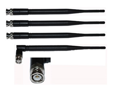 4 PCS UHF 1/2 Wave BNC Connectors for SHURE UC/UB/SLX Series Wireless Receivers