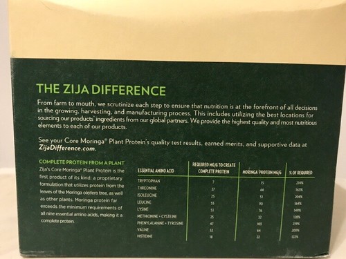 ZIJA PLANT PROTEIN - VANILLA BEAN (28 Pkts) - BRAND NEW - (2) Mixing Bottles