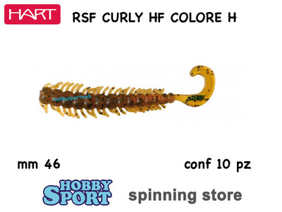 HART CURLY HF  COLOR H BROWN IHCH46H SILICONICO 46 mm ROCK FISHING SPINNING