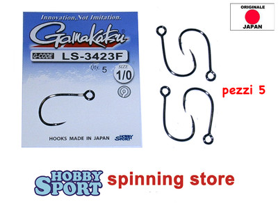 AMI GAMAKATSU SERIE LS 3423 F SIZE 1/0 SINGLE HOOK SPINNING BUSTA 5 PZ