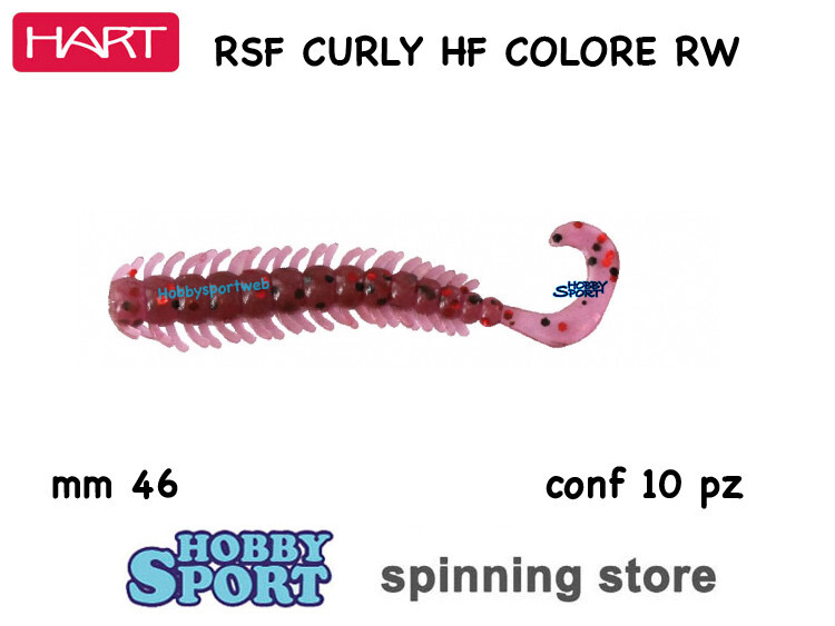HART CURLY HF COLOR RW PURPLE FLK IHCH46RW SILICONICO 46mm ROCK FISHING SPINNING