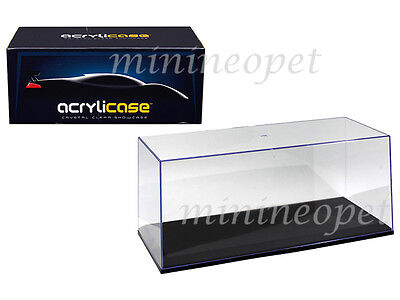 ACRYLICASE 14003 CLEAR DISPLAY SHOW CASE FOR 1/18 DIECAST MODEL CAR BLACK BASE